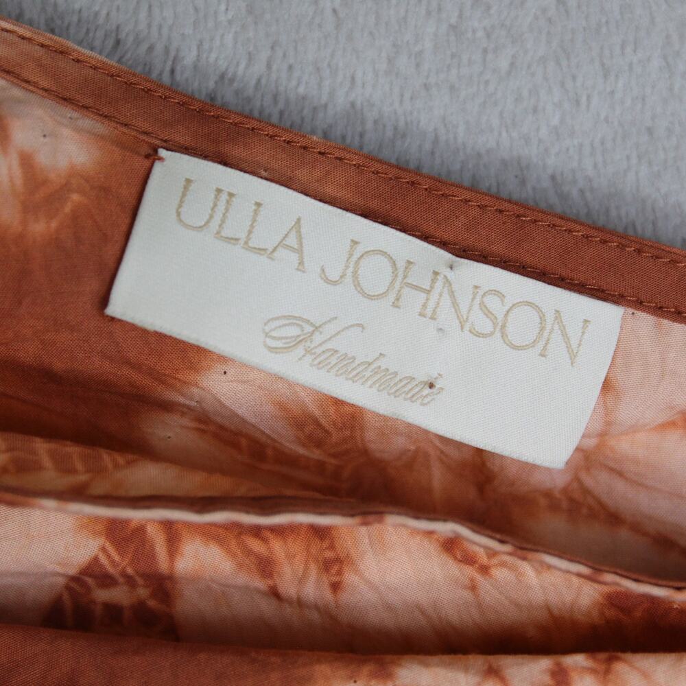 Ulla Johnson One Shoulder Top Womens Size 10 Orange Tie Dye Ruffle Cotton Boho - Picture 2 of 6
